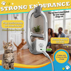 HappyCode rechargeable door clip cat toy including charging cable and accessories.