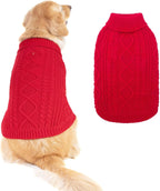 BINGPET Thermal Knitted Dog Sweater for Small Medium Large Dogs,Winter Dog Cat Coat Warm Sweartershirts Outfits,Classic Cable Knit Turtleneck Pullover Dog Jumper Coat Warm Sweartershirts - Image 12