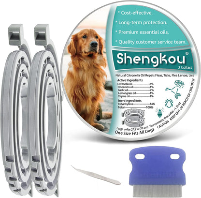 ShengKou flea and tick collar for large dogs front view