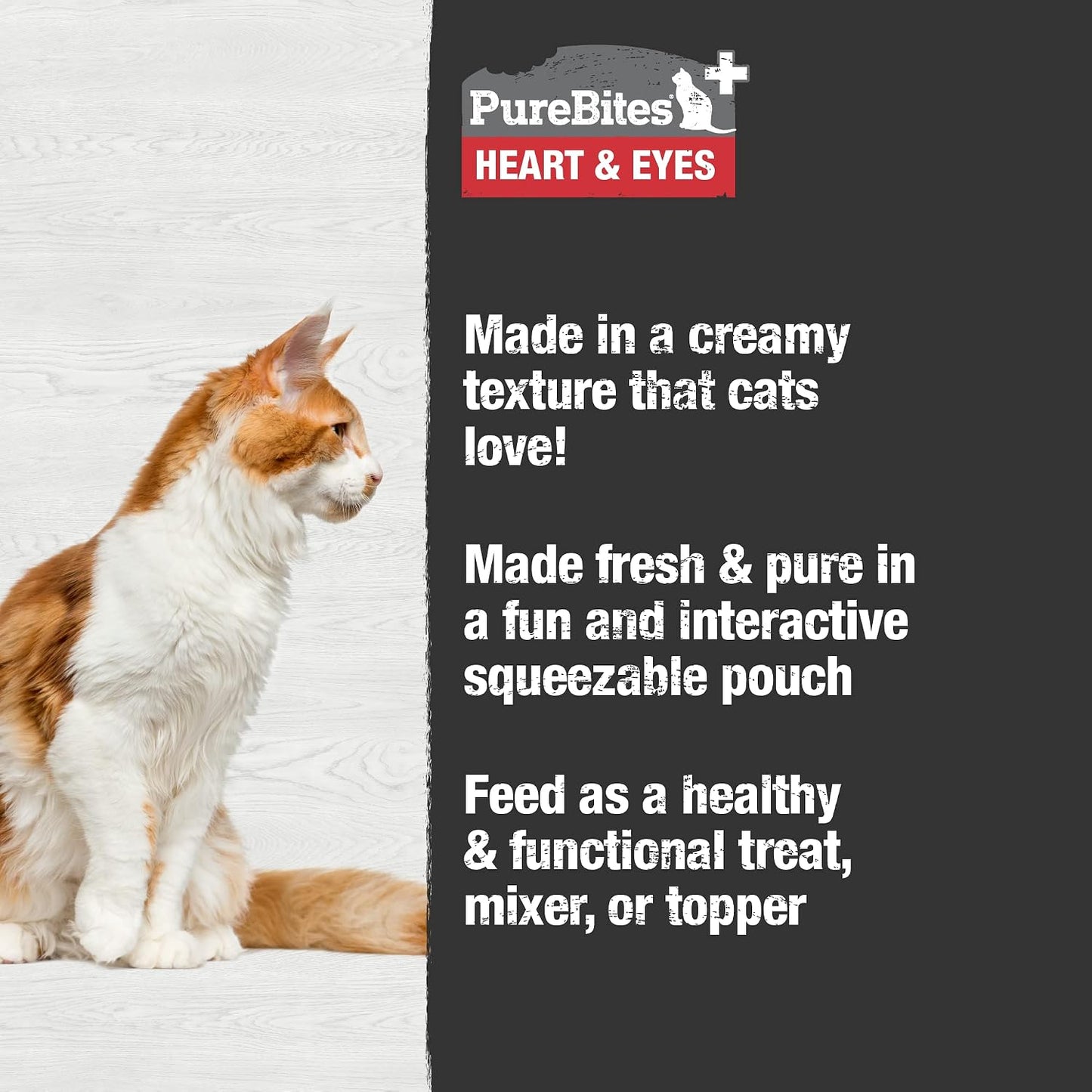 PureBites Plus Heart and Eyes case of 15 pouches for cats