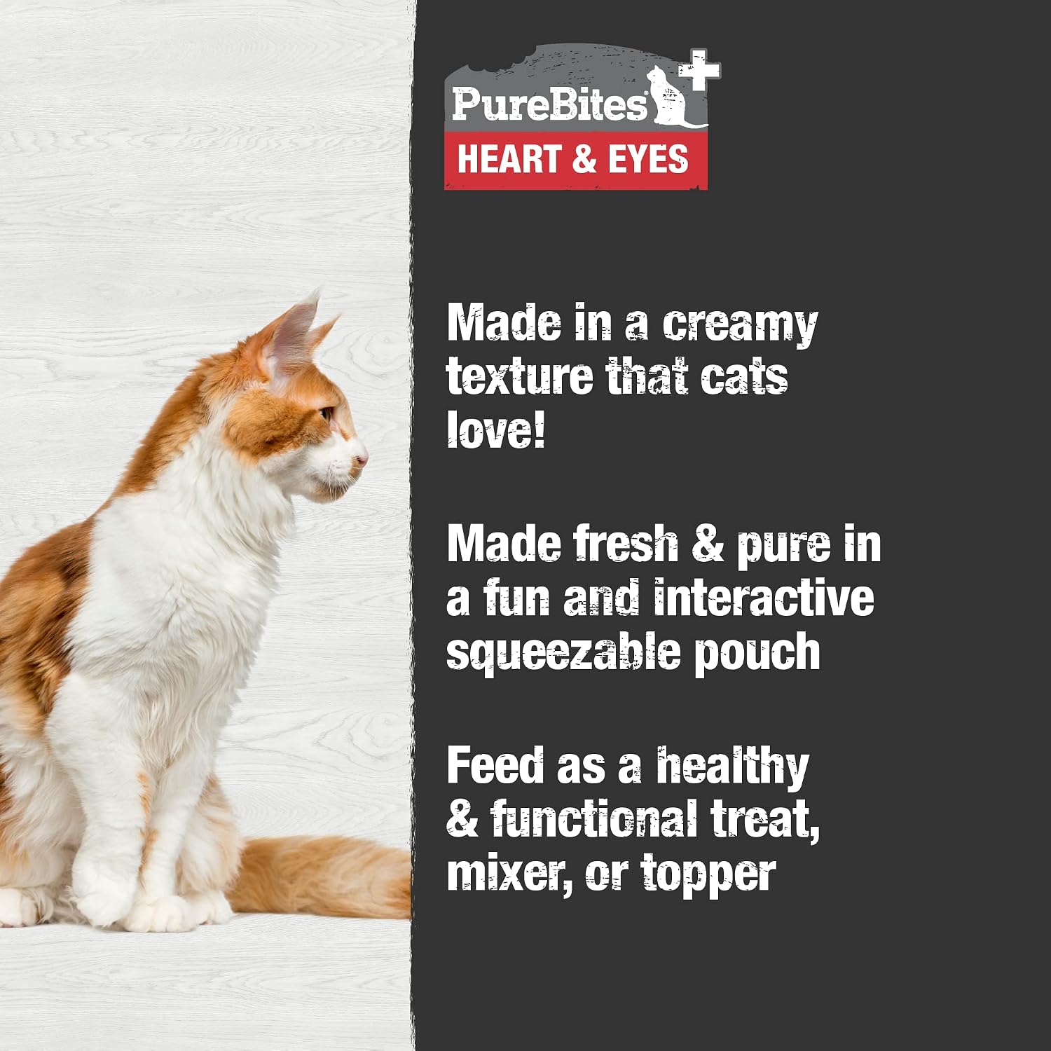 PureBites Plus Heart and Eyes case of 15 pouches for cats