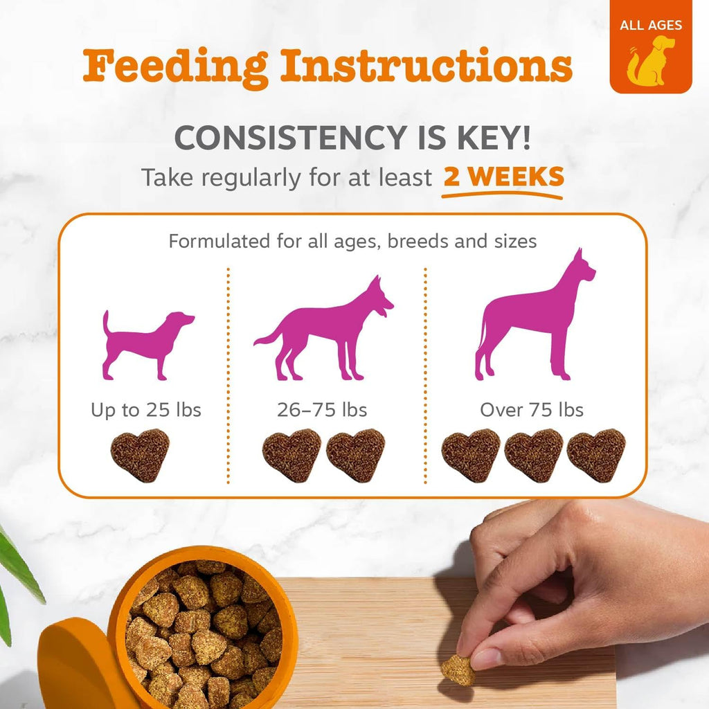 Zesty Paws skin and coat fish oil chews for dogs feeding instructions