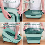 Viretec 20 pounds dog food storage set including the measuring cup and food scoop accessories.