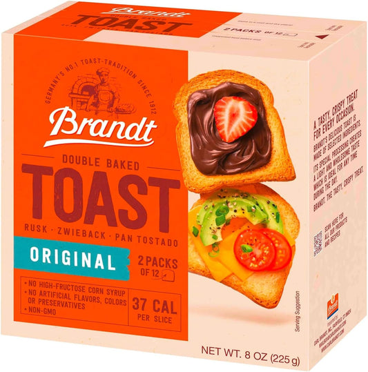 Brandt Zwieback Rusk Toast eight ounces box front view