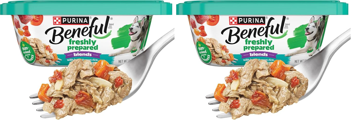 Purina Beneful Freshly Prepared Blends Wet Dog Food Variety Pack with Beef, Chicken, or LambDog Food - (Pack of 12) 10 oz. Tubs - Image 12