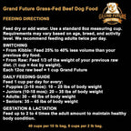 Grand Future premium grain-free air-dried pet food nutrition facts label