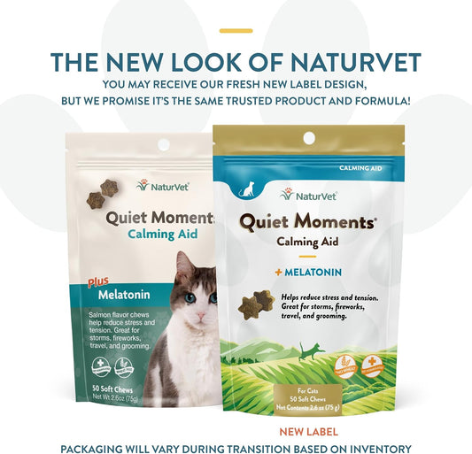 NaturVet calming soft chews for cat separation anxiety close up