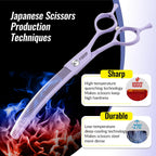FOGOSP professional pet thinner scissors ergonomic handle design display