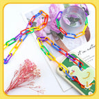Educational arrangement of Jialeey rainbow links for color sorting