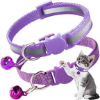 2 Pack Breakaway Cat Collar with Bells, Claw Print Reflective Kitten Collars Safety Buckle Adjustable for Girl and Boy Kitty Pets, Black - Image 9