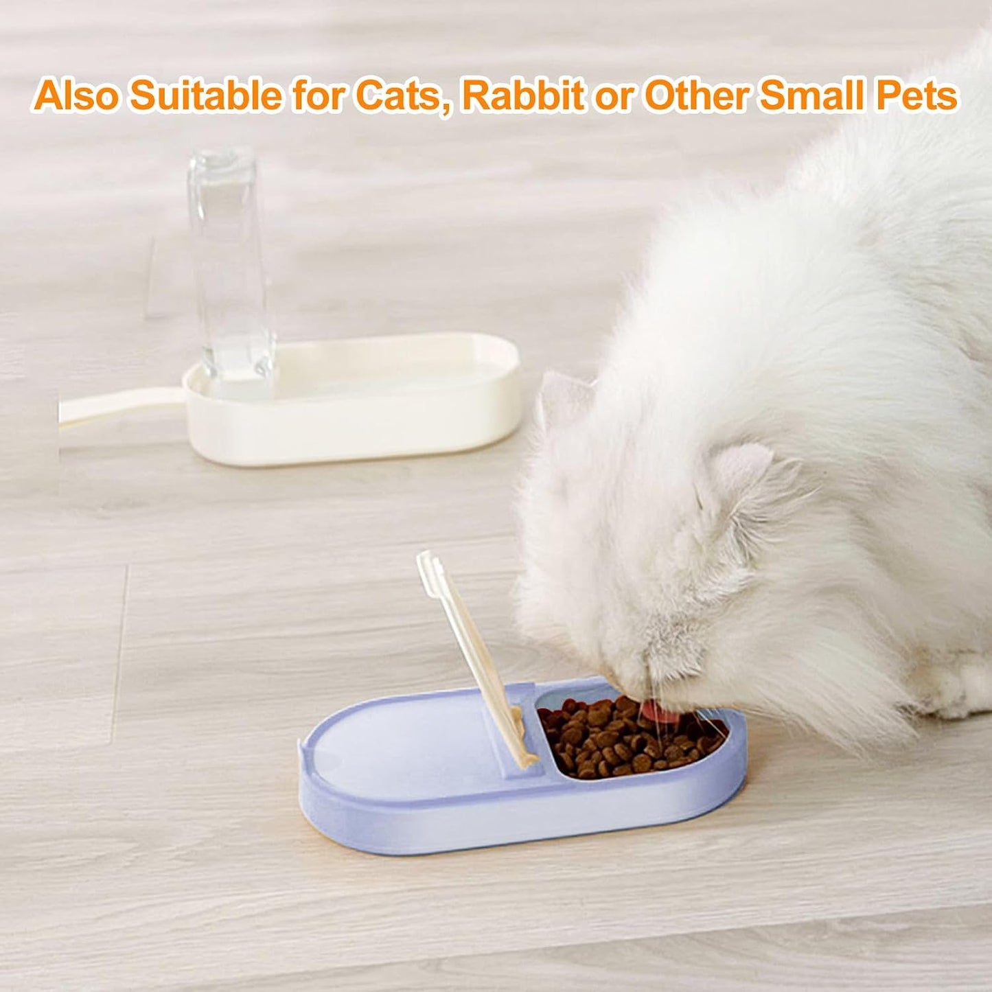 Leak proof dog travel bottle filled with water and treats close up
