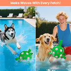 Side view of Wyntrium 8 inch soccer ball for medium dogs