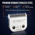 Geib professional pet grooming clipper blade close up of sharp cutting edges