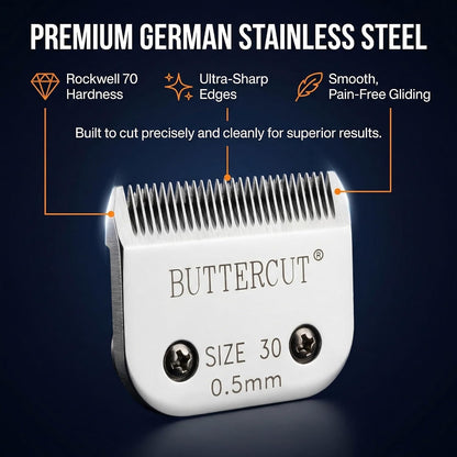 Geib professional pet grooming clipper blade close up of sharp cutting edges