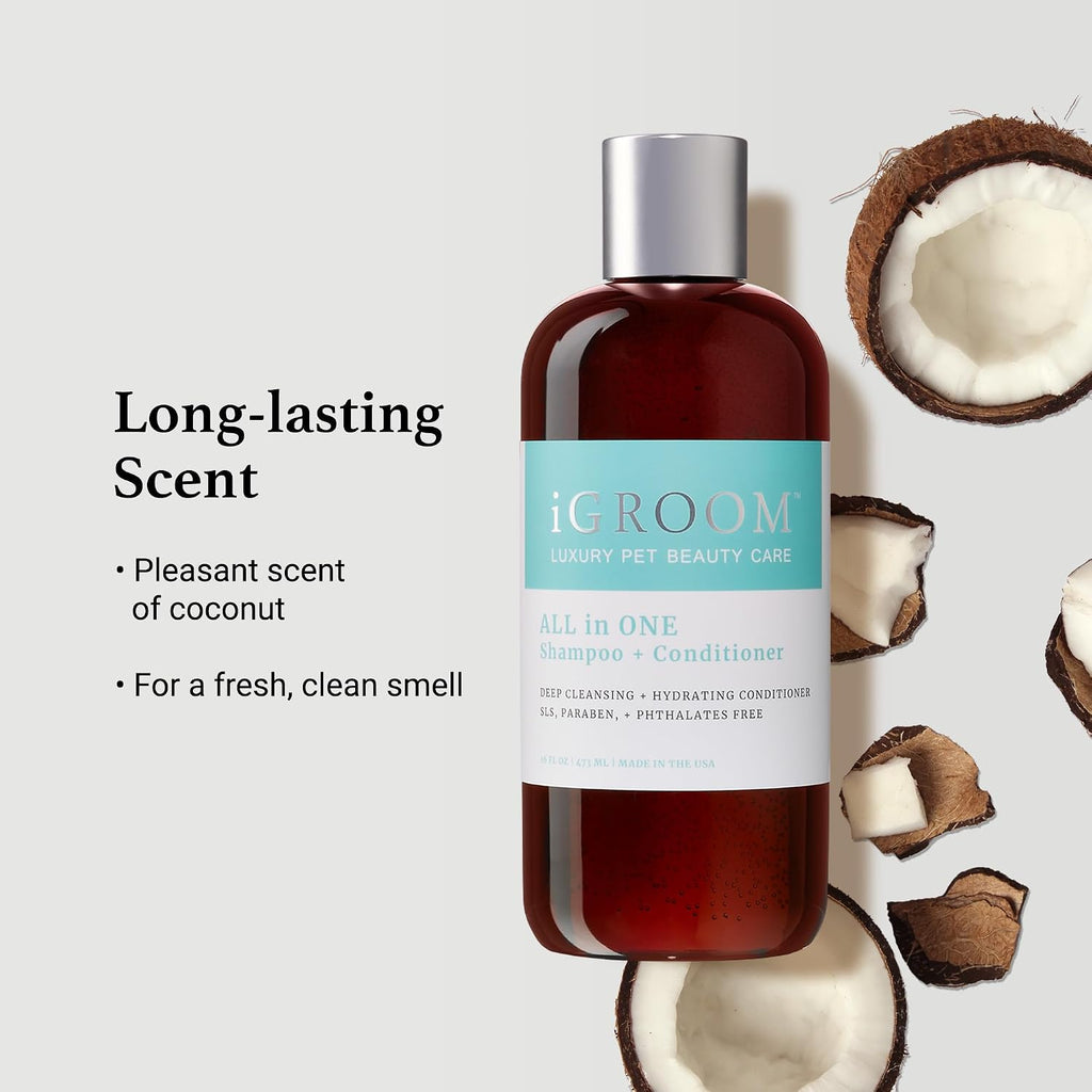 Healthy dog coat result after using iGroom All-in-One formula