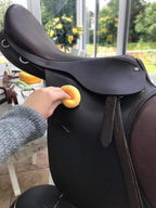 Latex free fine pored non scratch horse tack care sponges close up