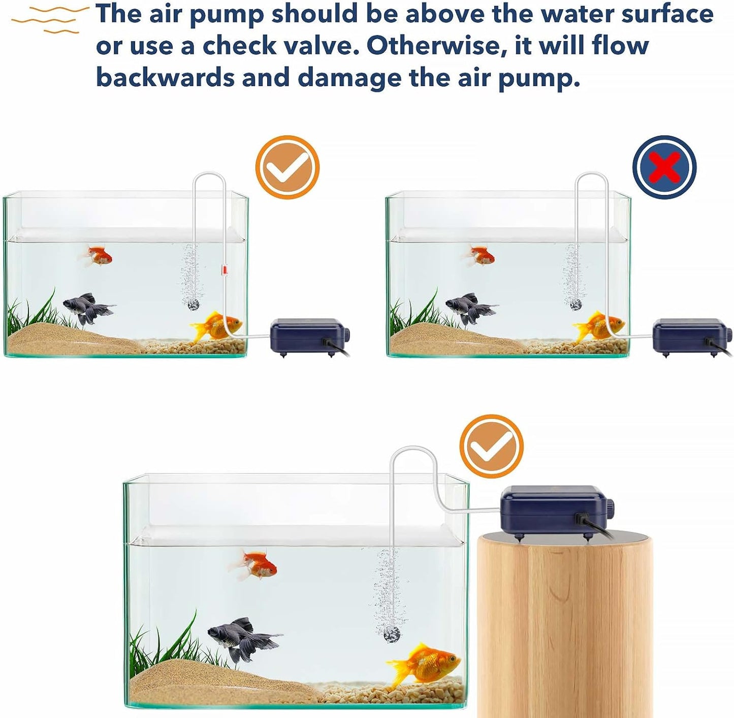 Complete Hygger aquarium air pump kit with tubing