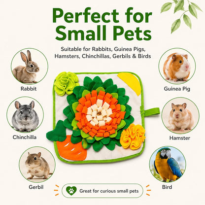 Machine washable GÃ©nÃ©rique small animal slow feeder snuffle mat being cleaned