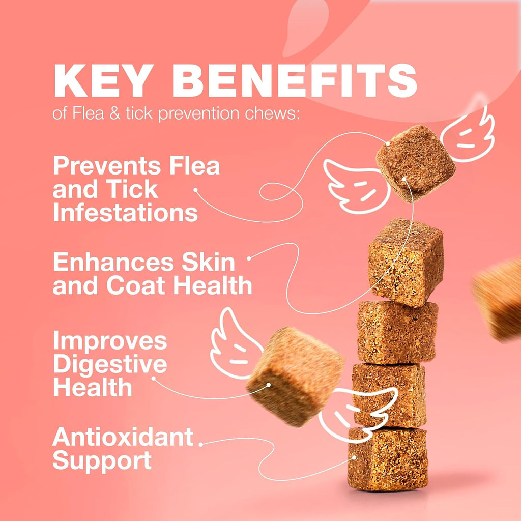 Lovepetsstore daily cat flea and tick defense treats chicken flavor packaging