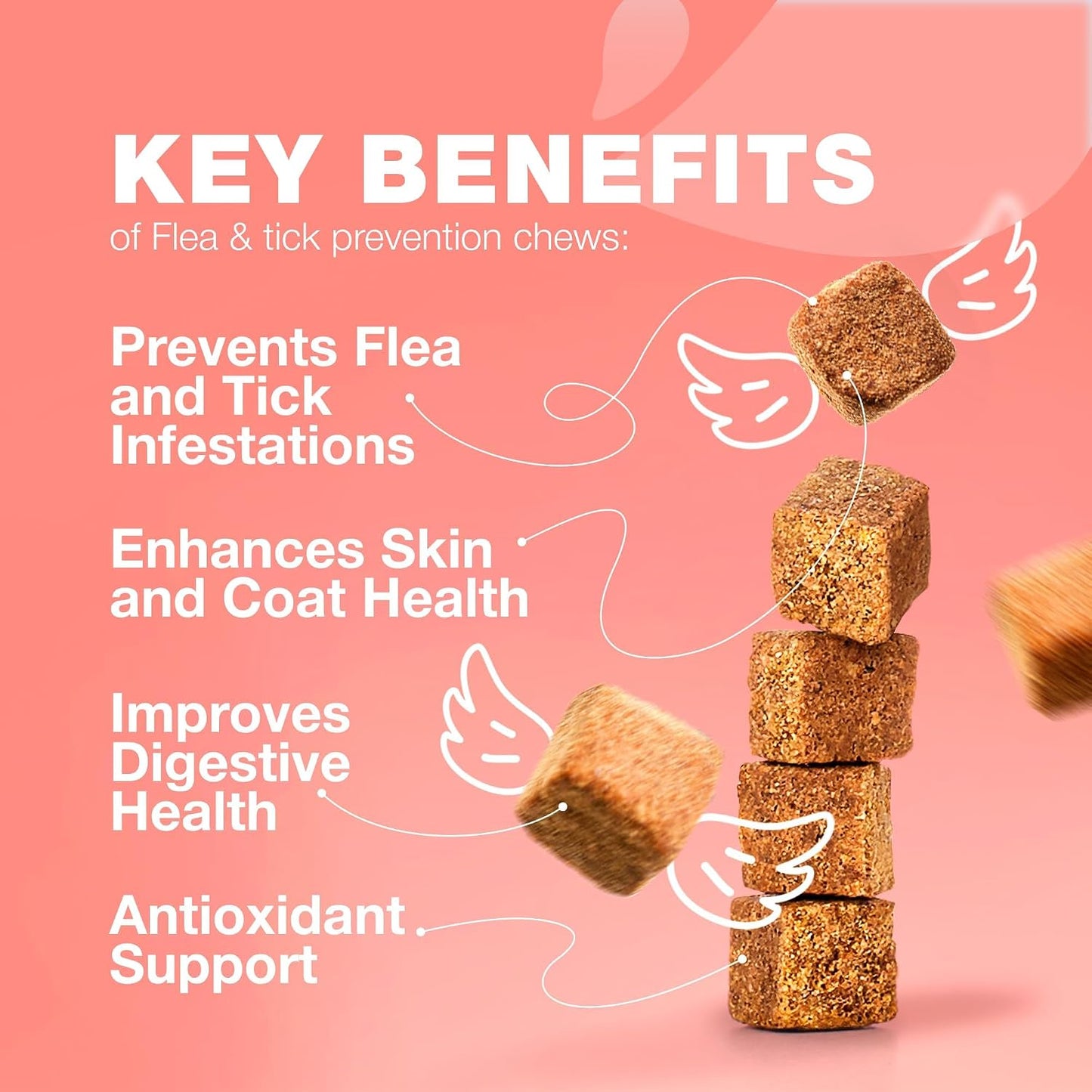 Lovepetsstore daily cat flea and tick defense treats chicken flavor packaging