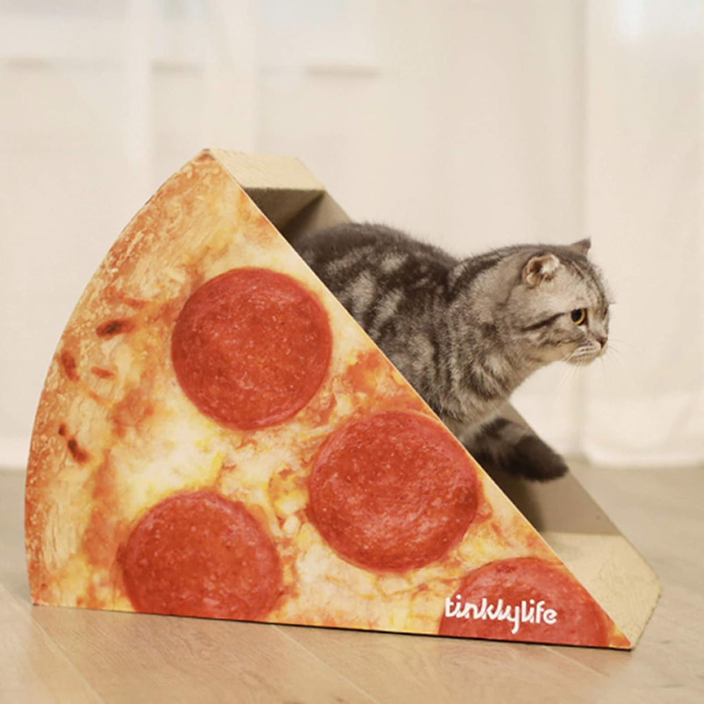 FluffyDream Cat Condo Scratcher Post Cardboard, Milk Box Shape Cat Scratching House Bed, Black Color - Image 15