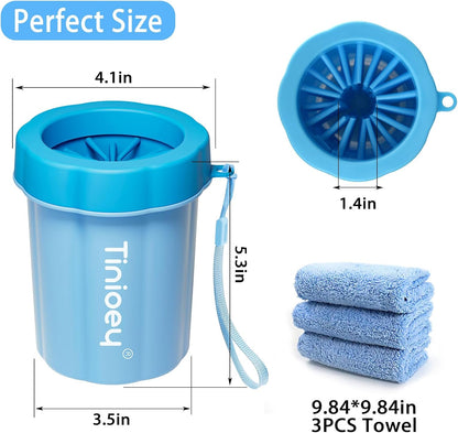 Complete packaging of Tinioey portable dog foot cleaning accessories