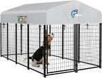 SIRUITON 8x4FT Outdoor Dog Kennel Replacement Cover, Heavy Duty 600D Oxford Fabric with Sun/Rain Dog Play Pen Top Cover Sun Shade Specialized,Snowproof,Sun( Covers Only) - Image 10