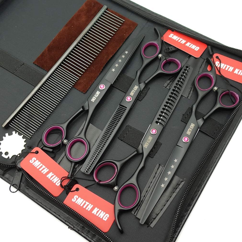 Professional right handed dog grooming kit with adjustable tension key