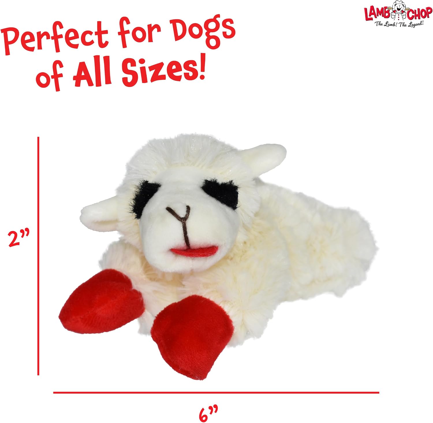 Multipet Lamb Chop cream colored premium imported dog toy close up