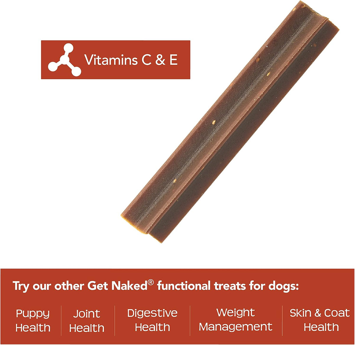 Get Naked grain free antioxidant dog treats back of packaging text