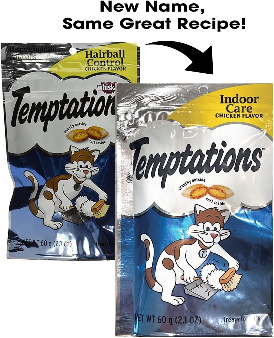 Temptations crunchy and soft cat treats pack of three pouches