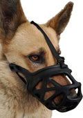 Mayerzon breathable basket dog muzzle front view for bite prevention