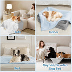 Water droplet test showing the moisture management and breathability of the pet blanket