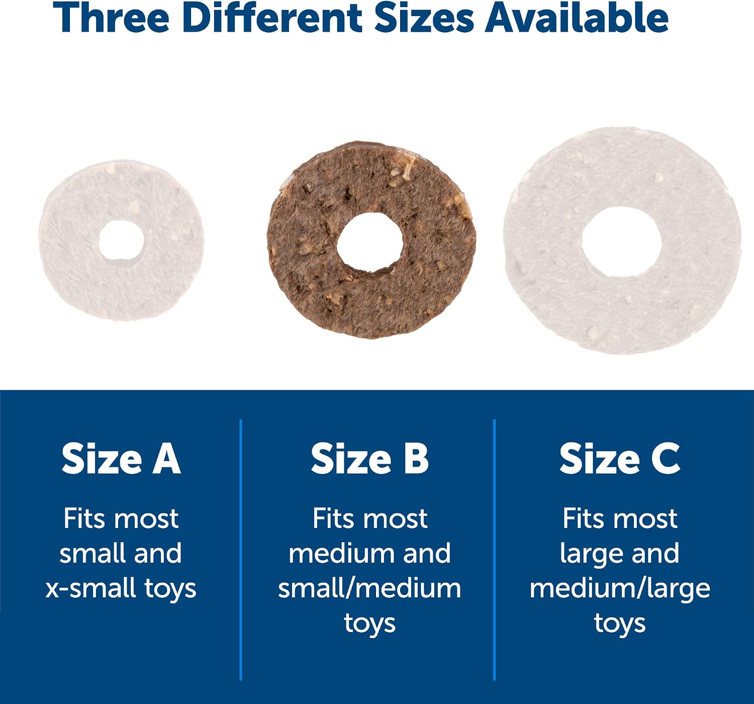 PetSafe dog treat rings showing Size B packaging details