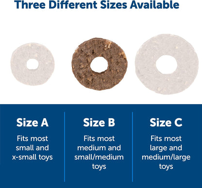 PetSafe dog treat rings showing Size B packaging details