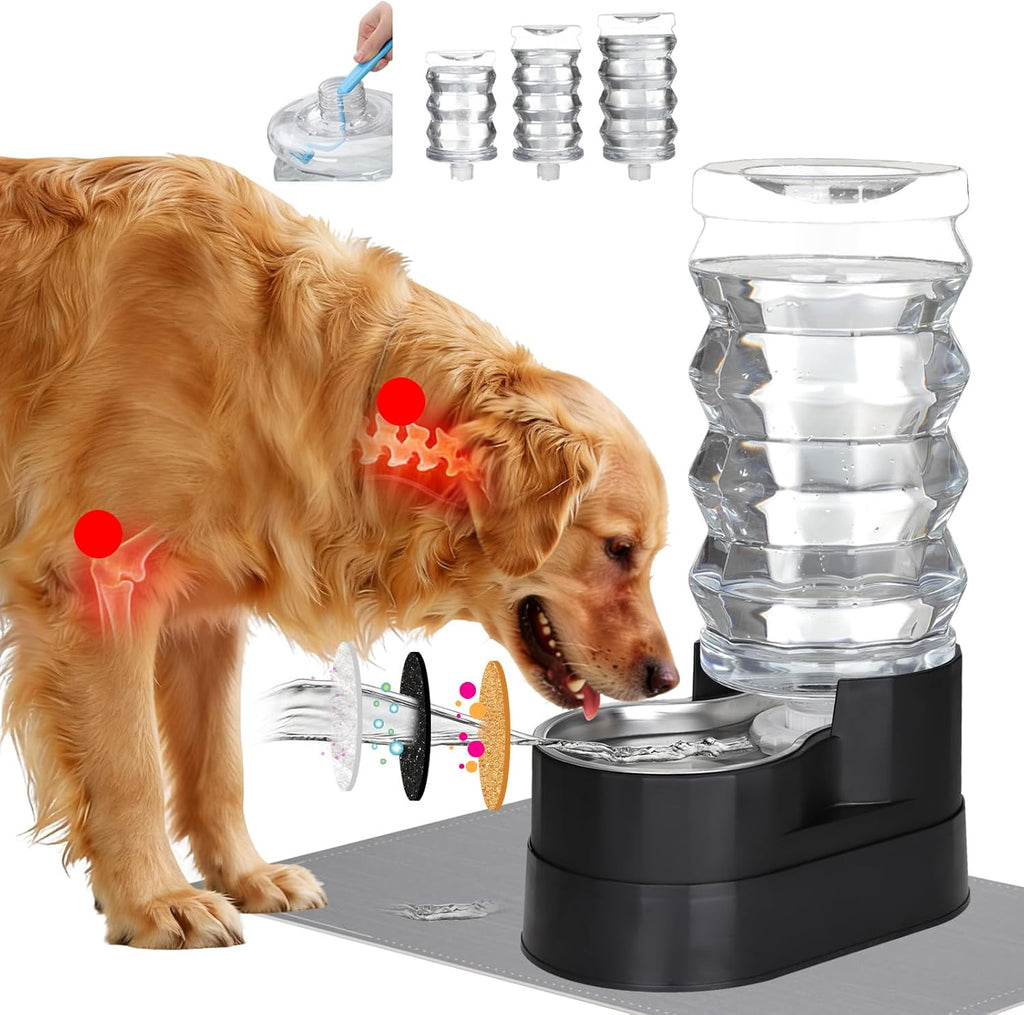 RIZZARI 8L Stainless Steel Gravity Pet Water Dispenser - Auto-Refill | No Electricity Needed,Wide-Mouth Cleaning,Triple Filtration,BPA-Free Materials,Visible Water Level - Image 12