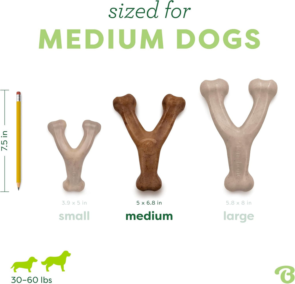Benebone 3-Pack Wishbone Durable Dog Chew Toy for Aggressive Chewers, Variety Pack-Bacon, Chicken, Peanut Made in USA, Medium - Image 4