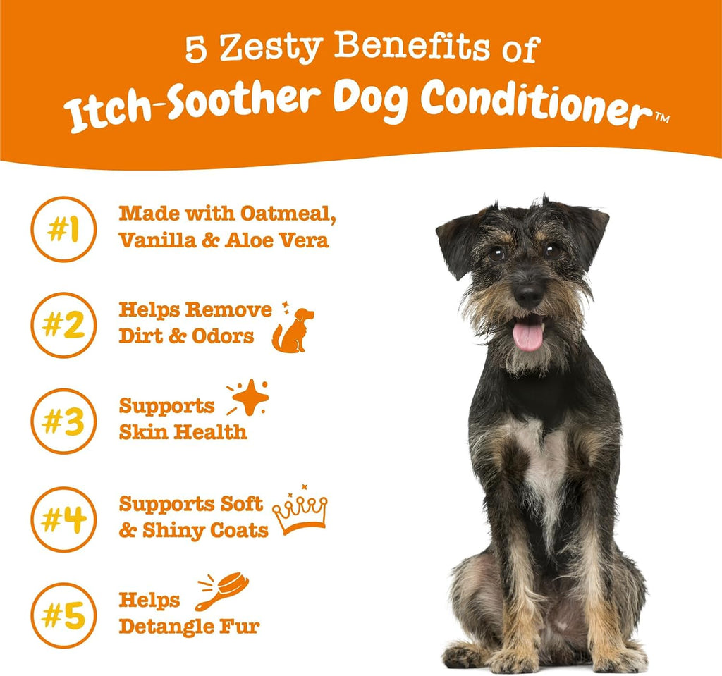 Zesty Paws dog conditioner oatmeal and aloe vera ingredients
