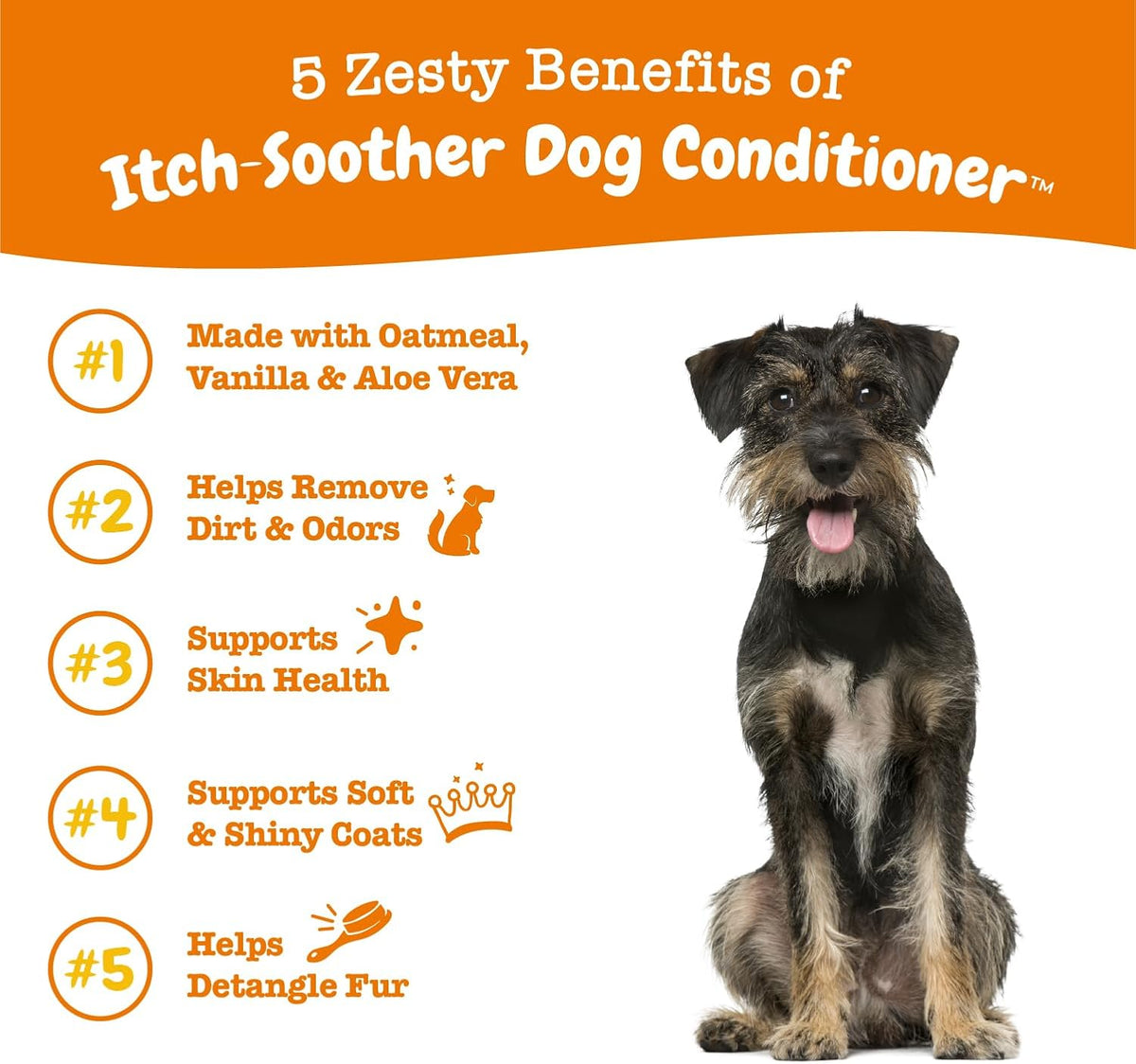 Zesty Paws dog conditioner oatmeal and aloe vera ingredients