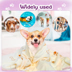Small puppy wrapped in a soft 20 x 40 inch microfiber towel