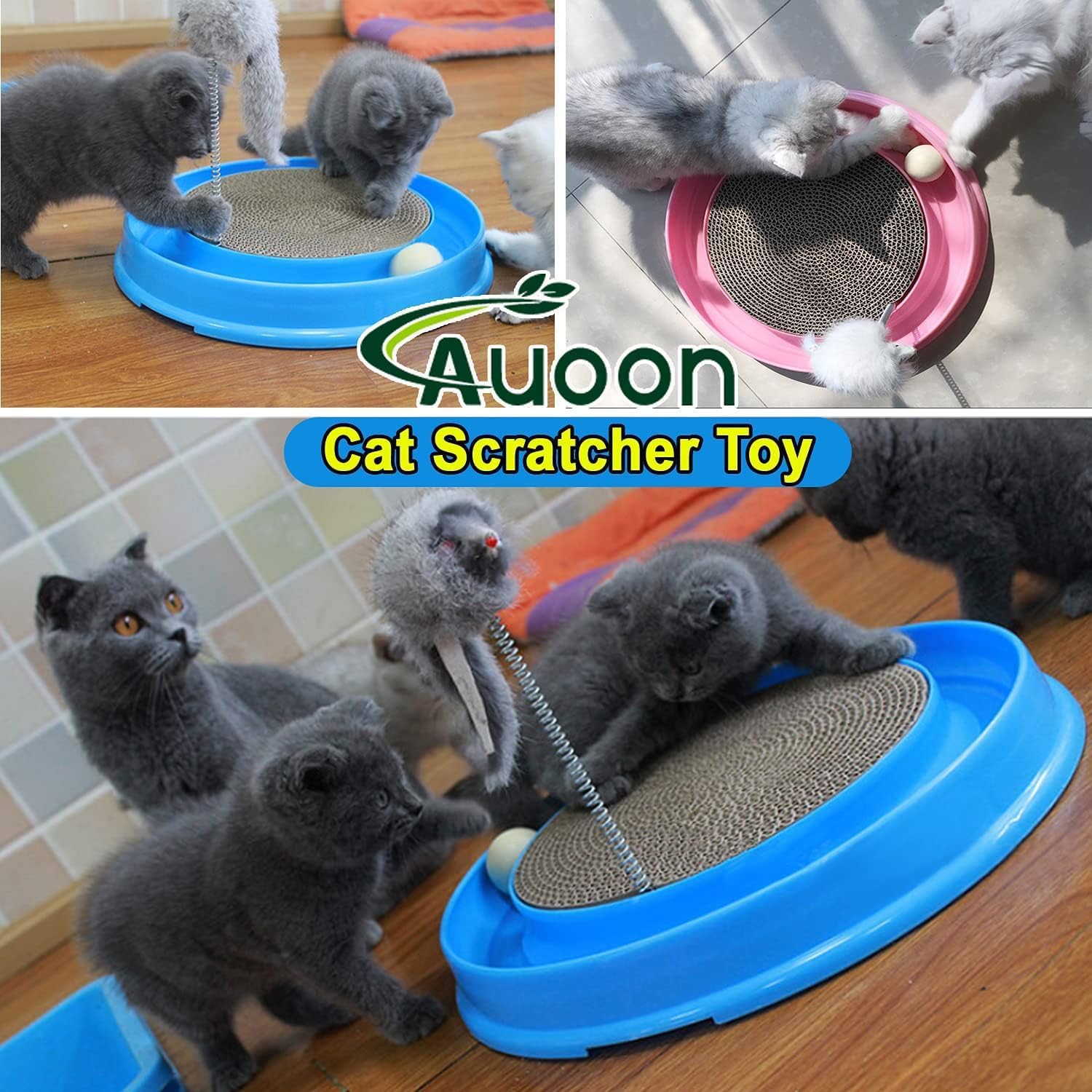 AUOON cat scratch pad with rolling ball track for protecting household furniture.