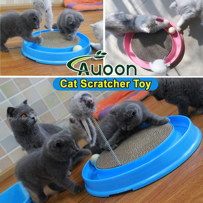 AUOON cat scratch pad with rolling ball track for protecting household furniture.