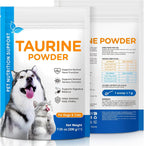 Wanfaer pet taurine supplement 200g pouch showing benefits