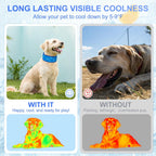 Refrigerated pet neck cooler scarf for thick coated breeds