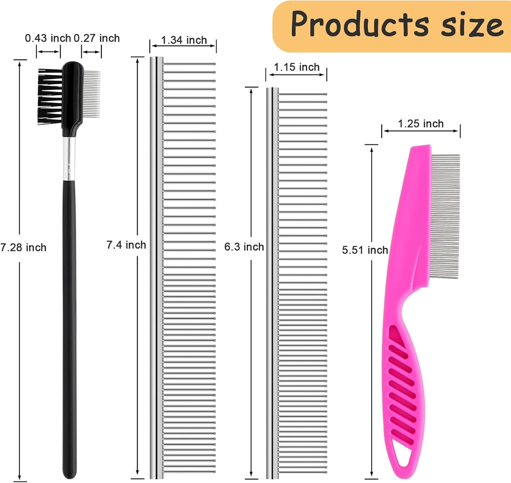 Close up view of the rounded stainless steel teeth on the Kalamanda dog grooming comb