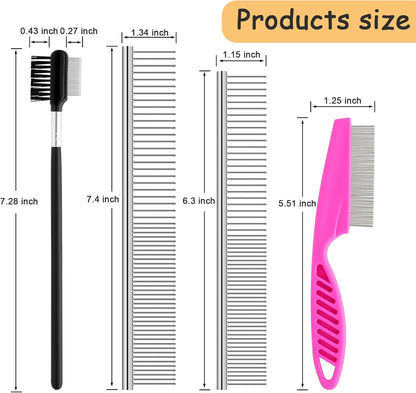 Close up view of the rounded stainless steel teeth on the Kalamanda dog grooming comb