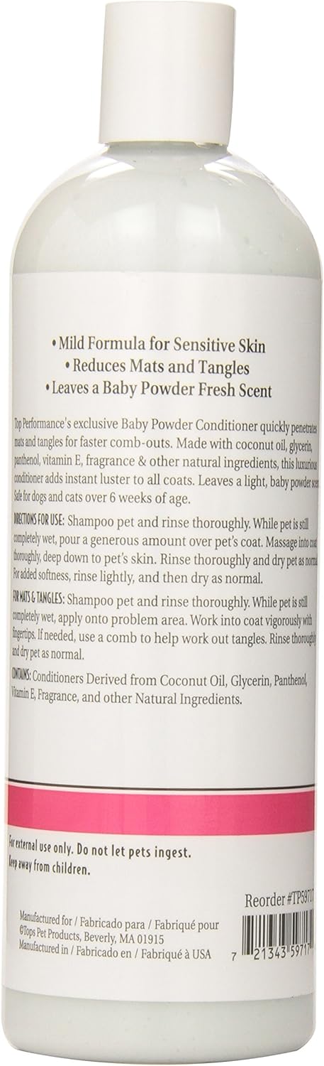 Top Performance baby powder scented sensitive skin pet conditioner