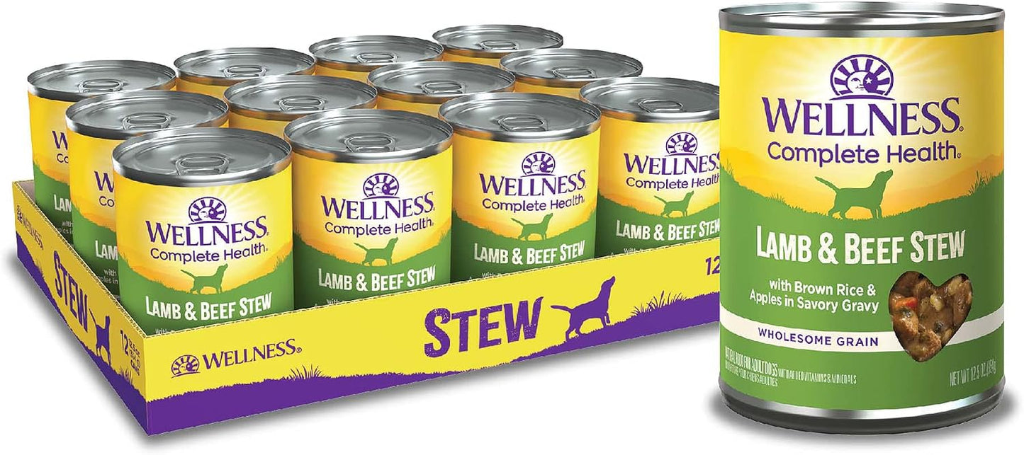 Authentic Wellness adult dog food cans display for healthy skin and coat support