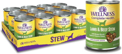 Authentic Wellness adult dog food cans display for healthy skin and coat support