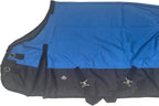 Two adjustable surcingle belly straps and leg straps on turnout blanket